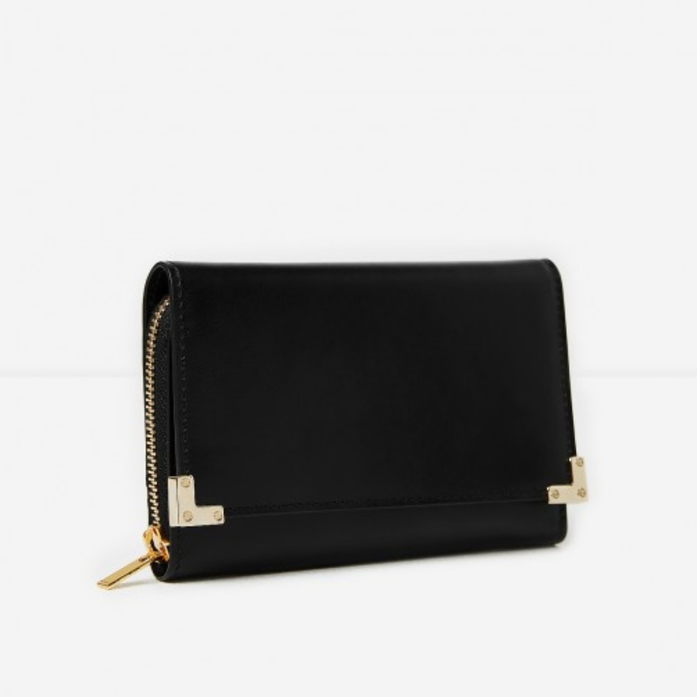 The Kooples SMOOTH Black LEATHER WALLET